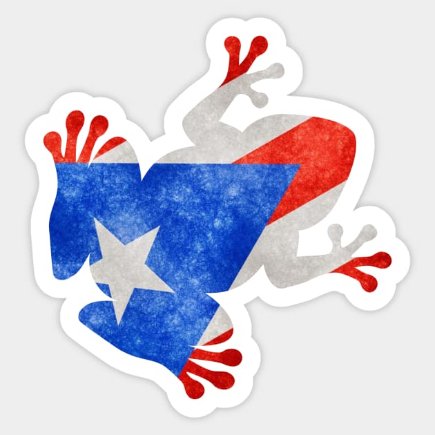 COQUI FROG PUERTO RICO Sticker by Cult Classics
